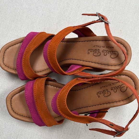 Suede wedge platform sandals - Picture 4 of 8